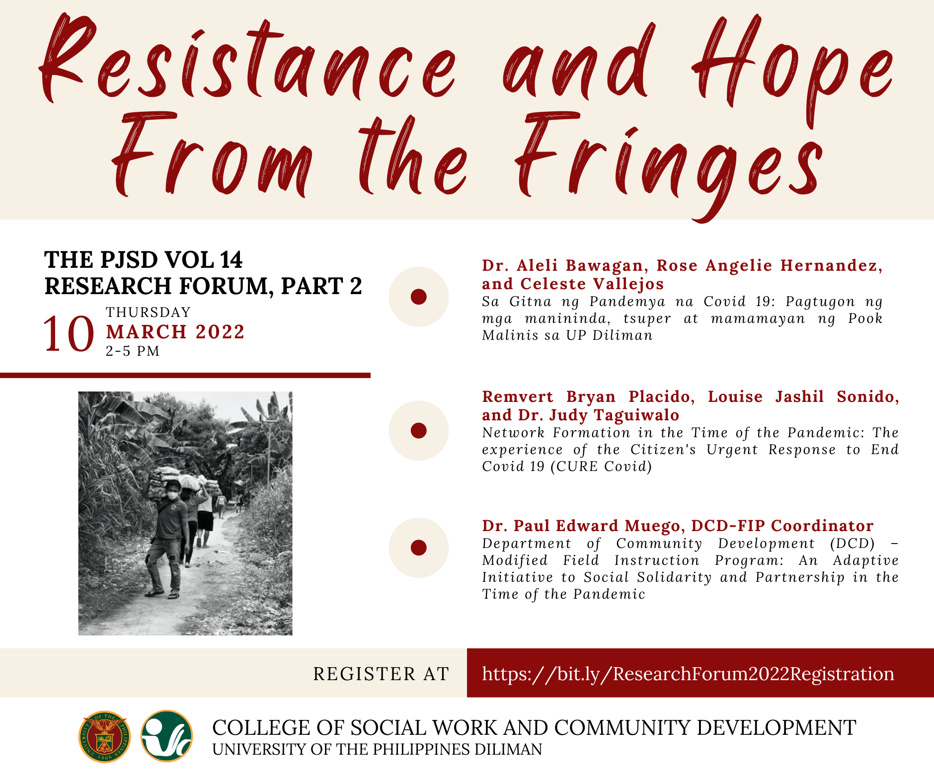 PJSD 14 Research Forum: Resistance and Hope from the Fringes