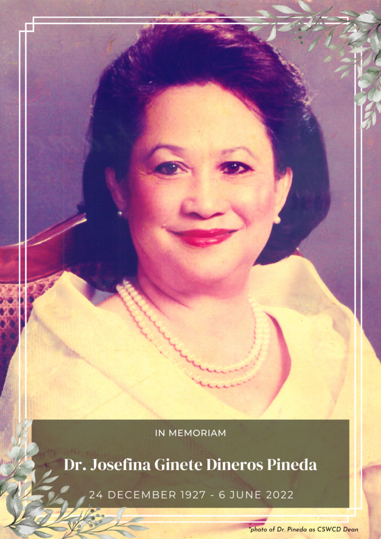 In Memoriam: Dr. Josefina Ginete Dineros Pineda  (24 December 1927- 6 June 2022)