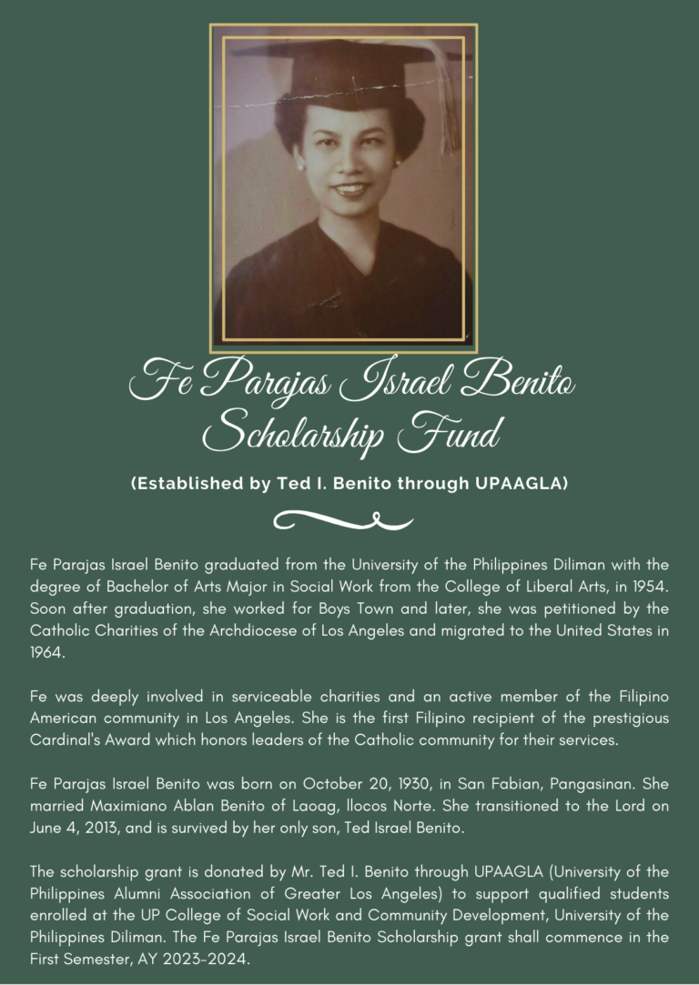 The Fe Parajas Israel Benito Scholarship Fund