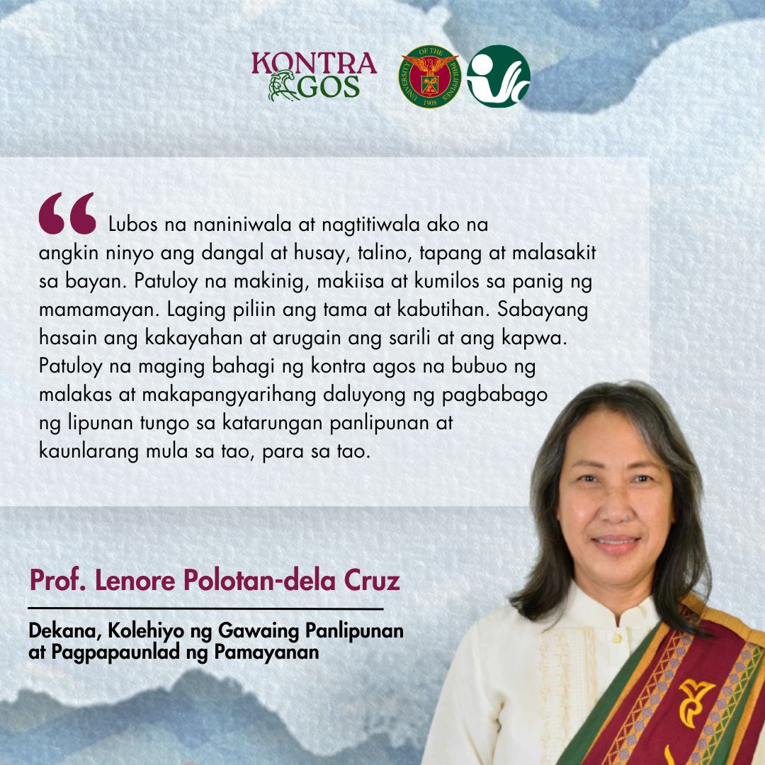 Pambungad na Pagbati ni Dean Lenore Polotan-dela Cruz sa Kontra-Agos: CSWCD Recognition Program 2023