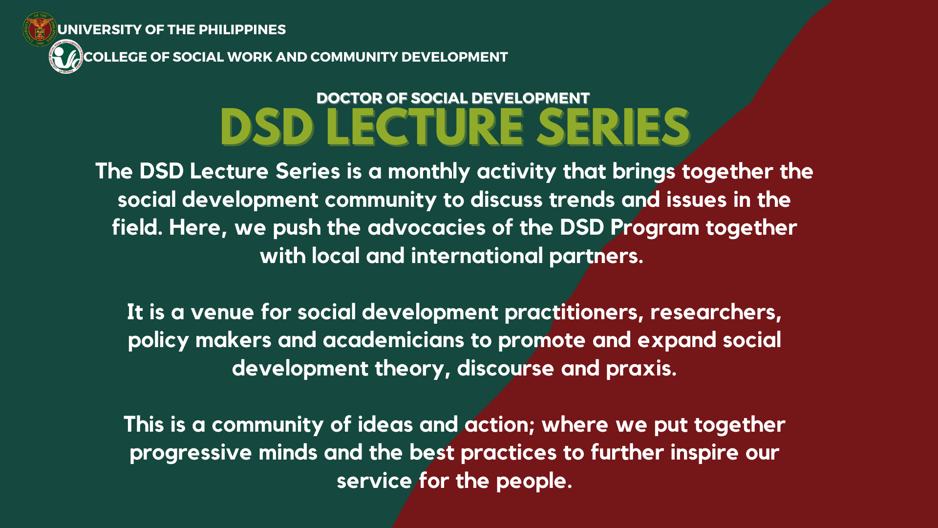 DSD Lecture Series October to November 2023