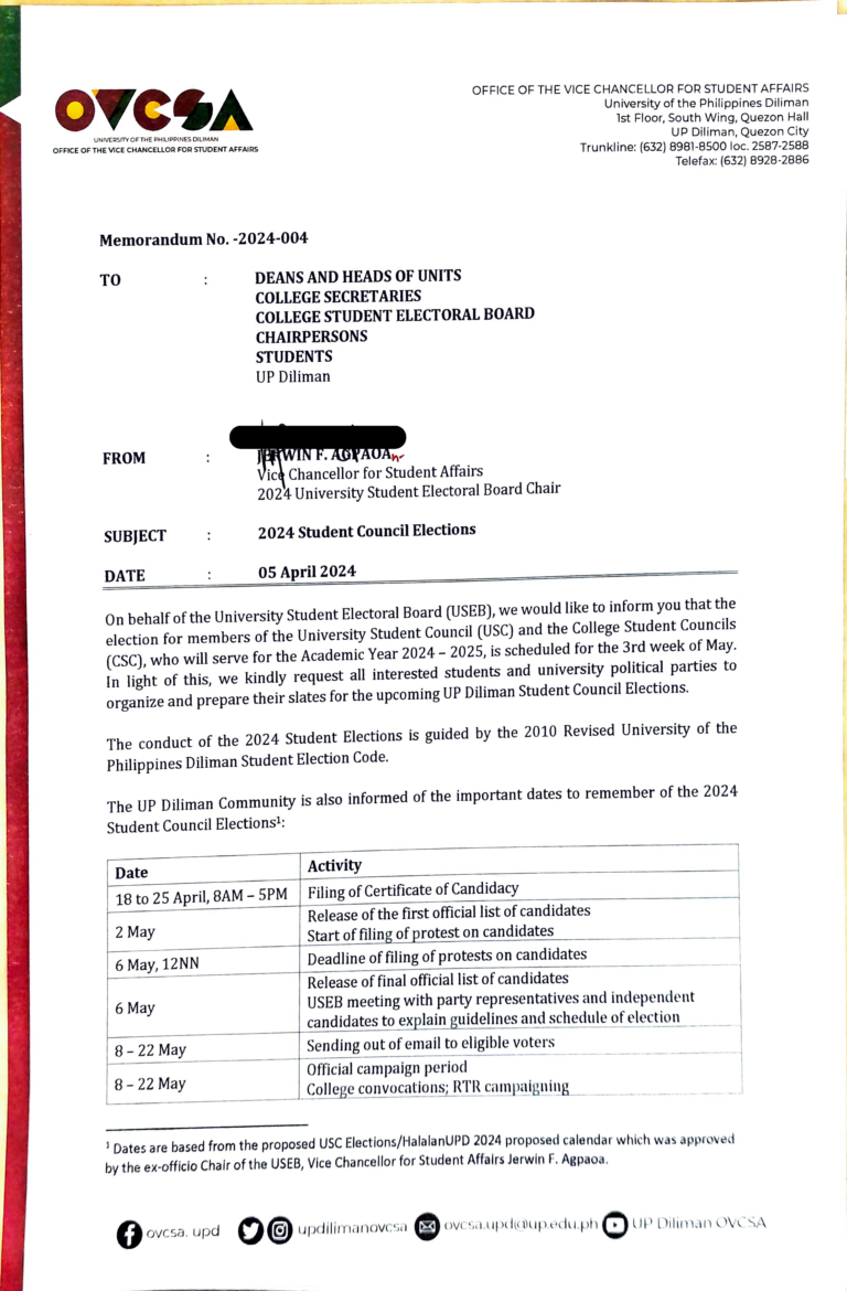 2024 Student Council Elections