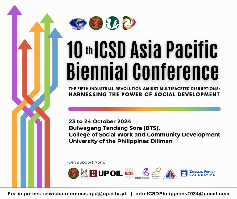 UP CSWCD Hosts the 10th International Consortium for Social Development Asia Pacific Biennial Conference